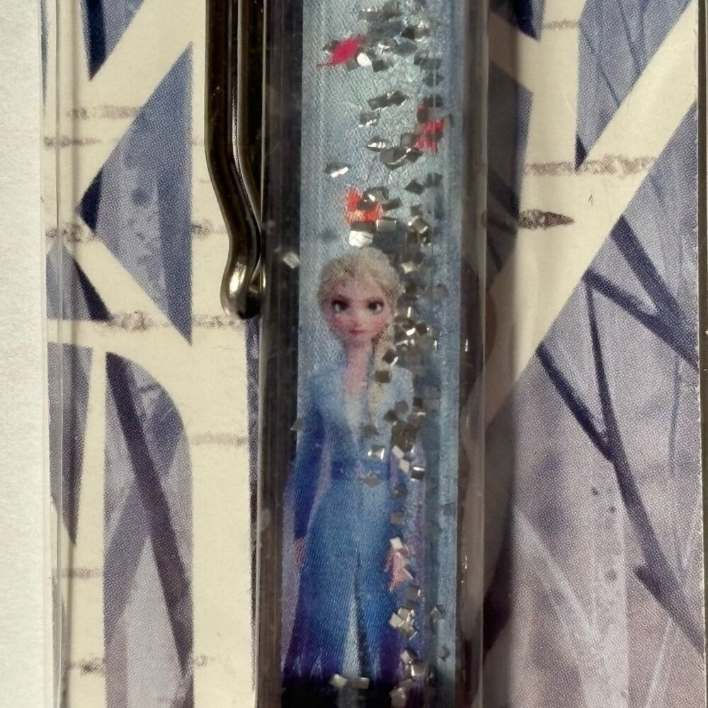 Walt Disney Frozen II 2 Floaty Pen Silver Glitter Moves by Elsa Movie Film